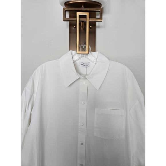 Anine Bing White Mika Shirt Midi Dress Button Down Dress NWT Size X-Small - Picture 6 of 14